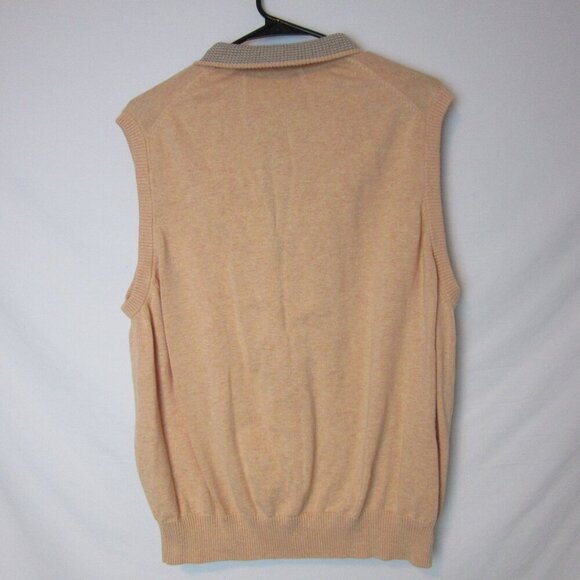 Johnston & Murphy Pima Cotton Orange Sweater Vest Mens XL Collared Preppy Golf - Picture 5 of 5